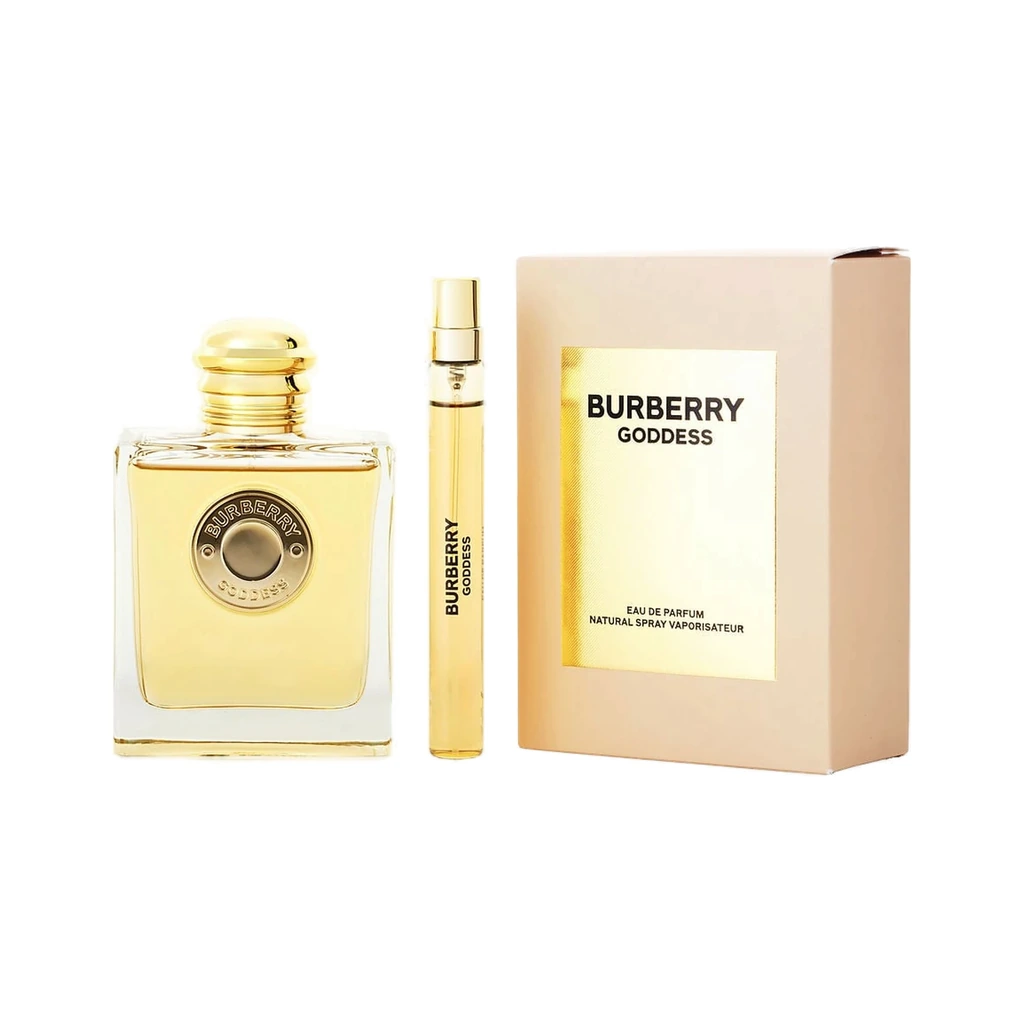 Burberry Goddess Eau De Parfum Spray Refillable 3.3 oz & Eau De Parfum Spray 0.33 oz Mini
