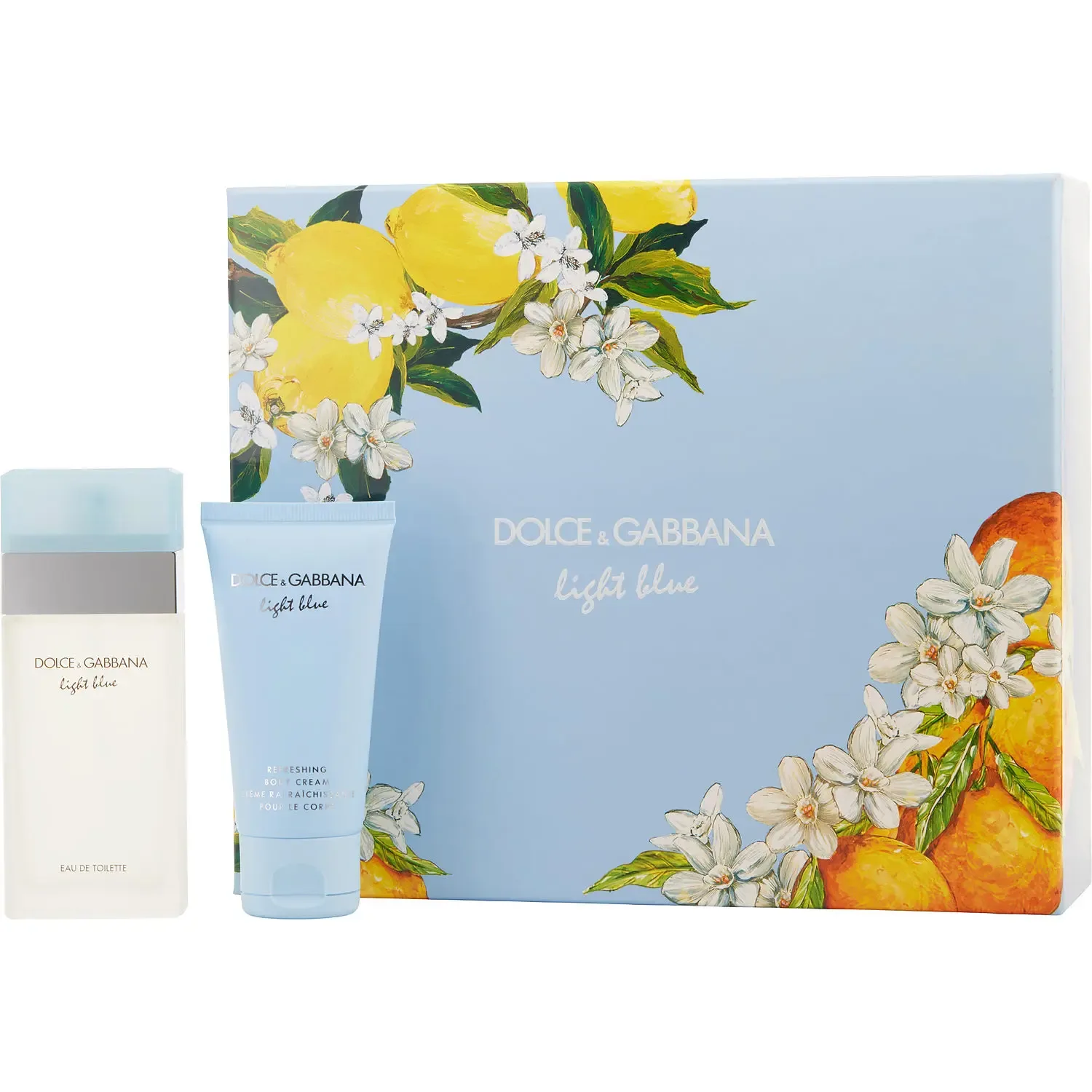 D & G Light Blue Eau De Toilette Spray & Body Cream