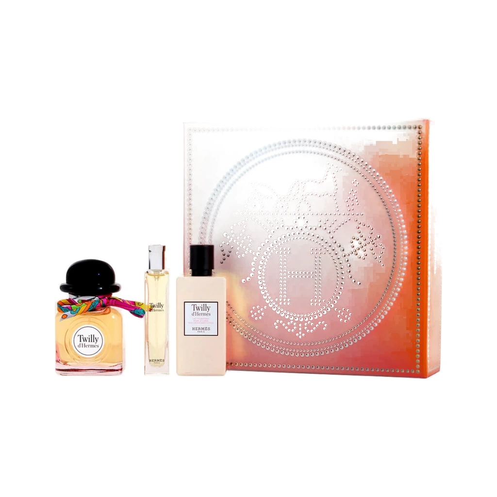 Twilly d'Hermes Eau De Parfum Spray 2.8 oz & Body Lotion 2.7 oz & Eau De Parfum Spray 0.5 oz Mini